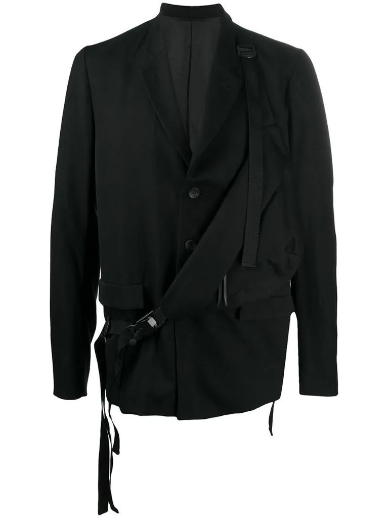 long-sleeved panelled blazer