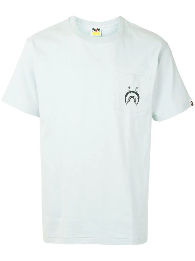 Shark patch-pocket T-shirt