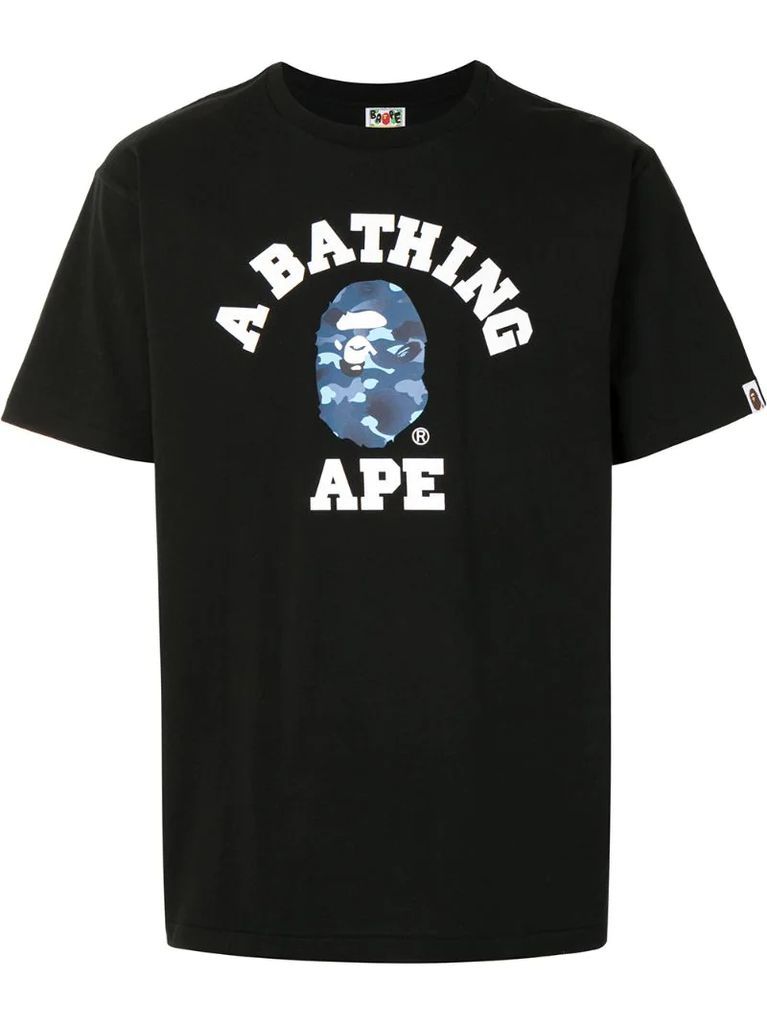 ape face logo print cotton T-shirt