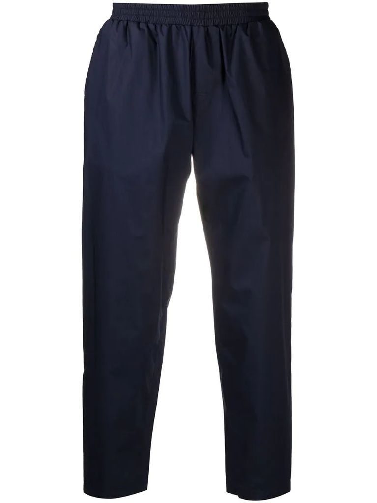 straight-leg tailored trousers