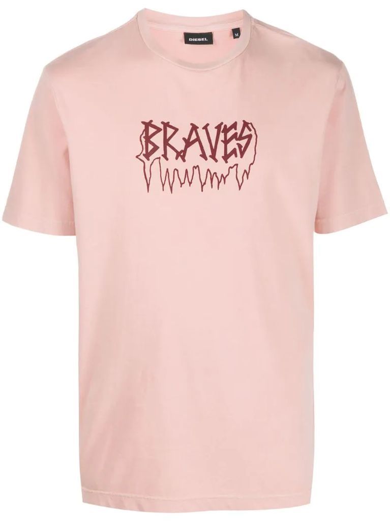 Braves print round neck T-shirt