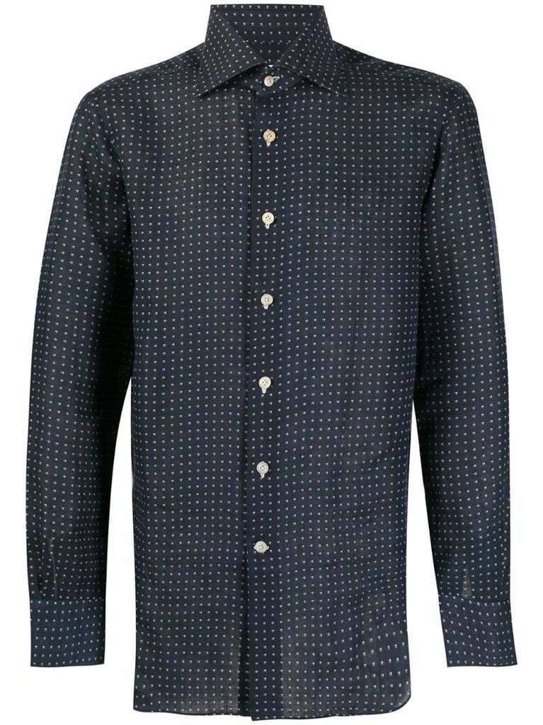 dotted long-sleeve shirt