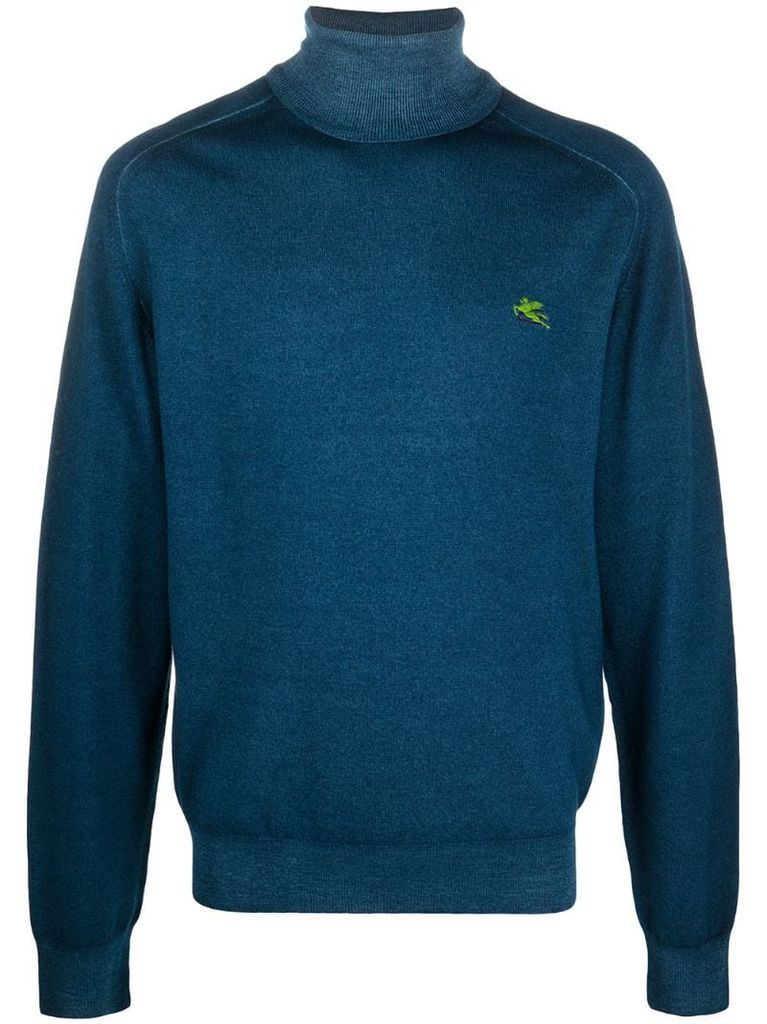 roll-neck fitted jumper