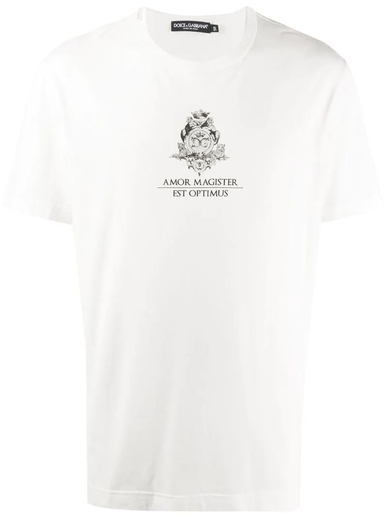 latin logo print T-shirt