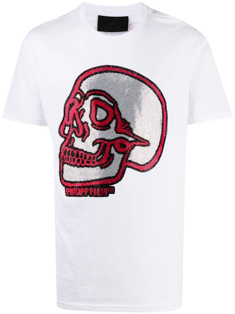 crystal outline skull T-shirt