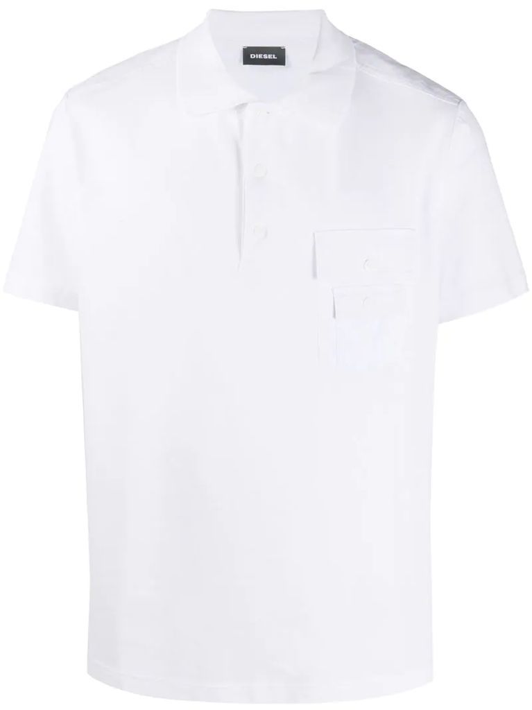 flap-pocket polo shirt