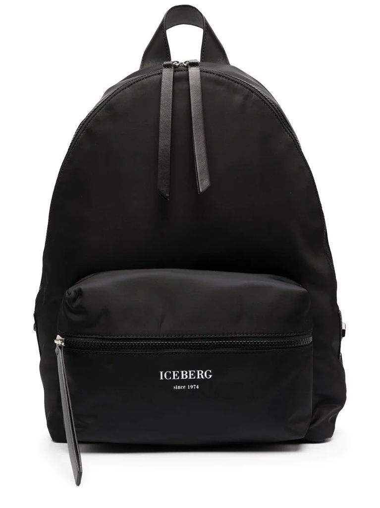 logo print shoulder strap backpack