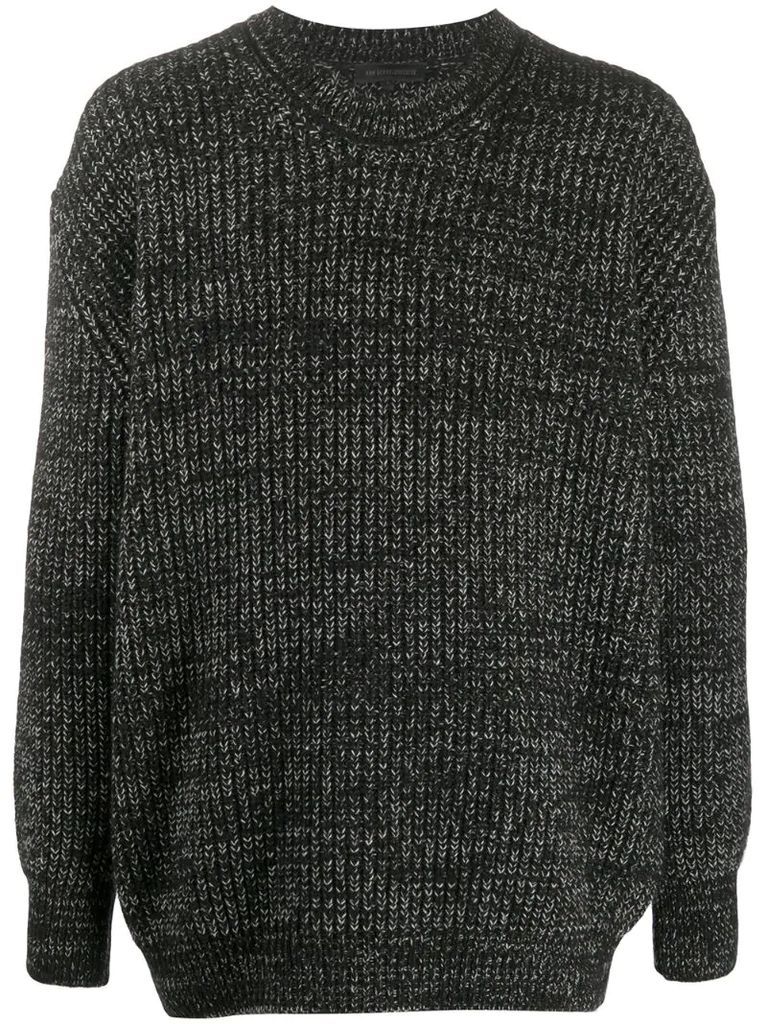 black wool jumper
