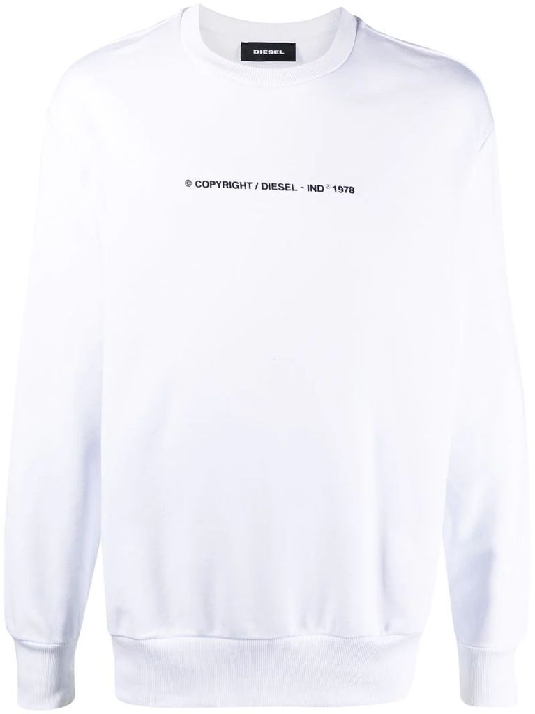 S-BIAY-COPY copyright embroidery cotton sweatshirt