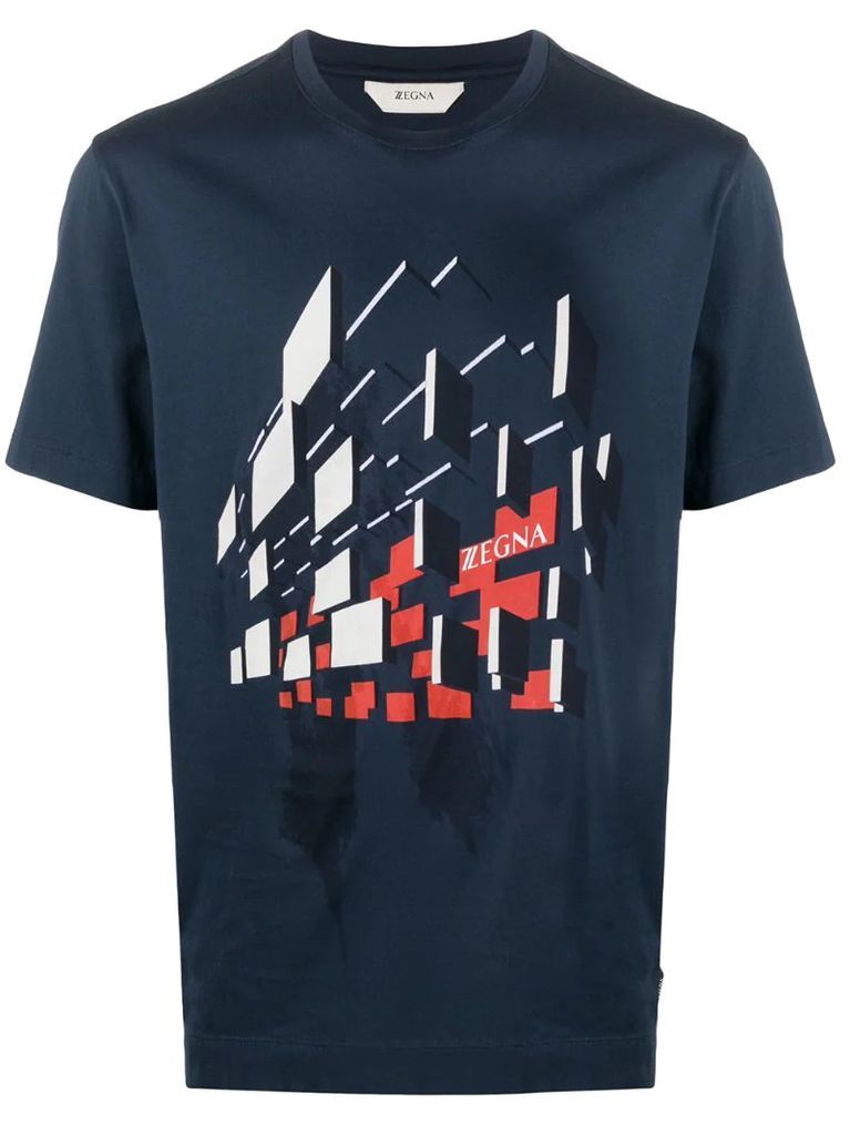geometric print T-shirt