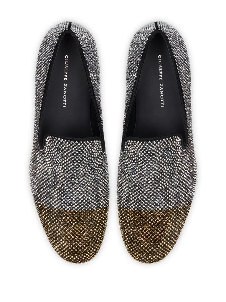 Lewis Cup crystal embellished loafers