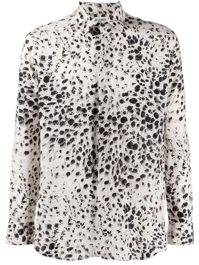 snow-leopard print shirt