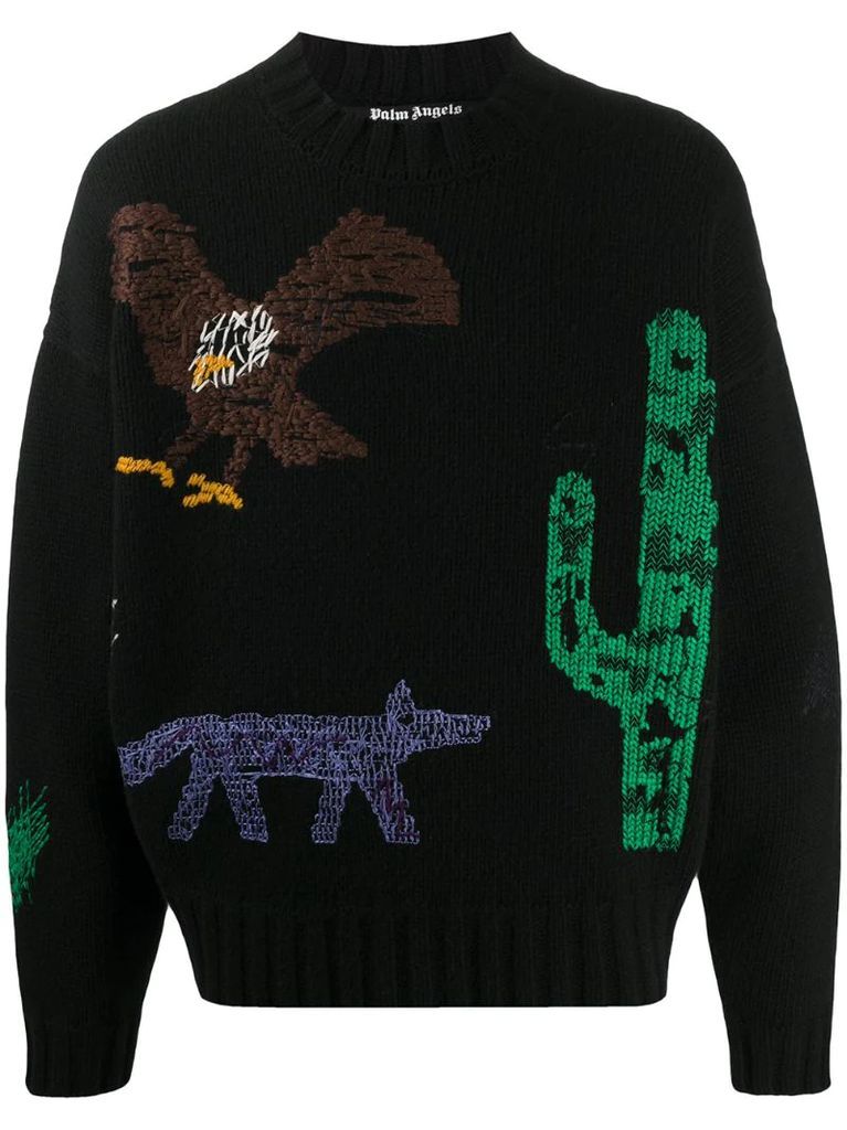 New Folk embroidered jumper