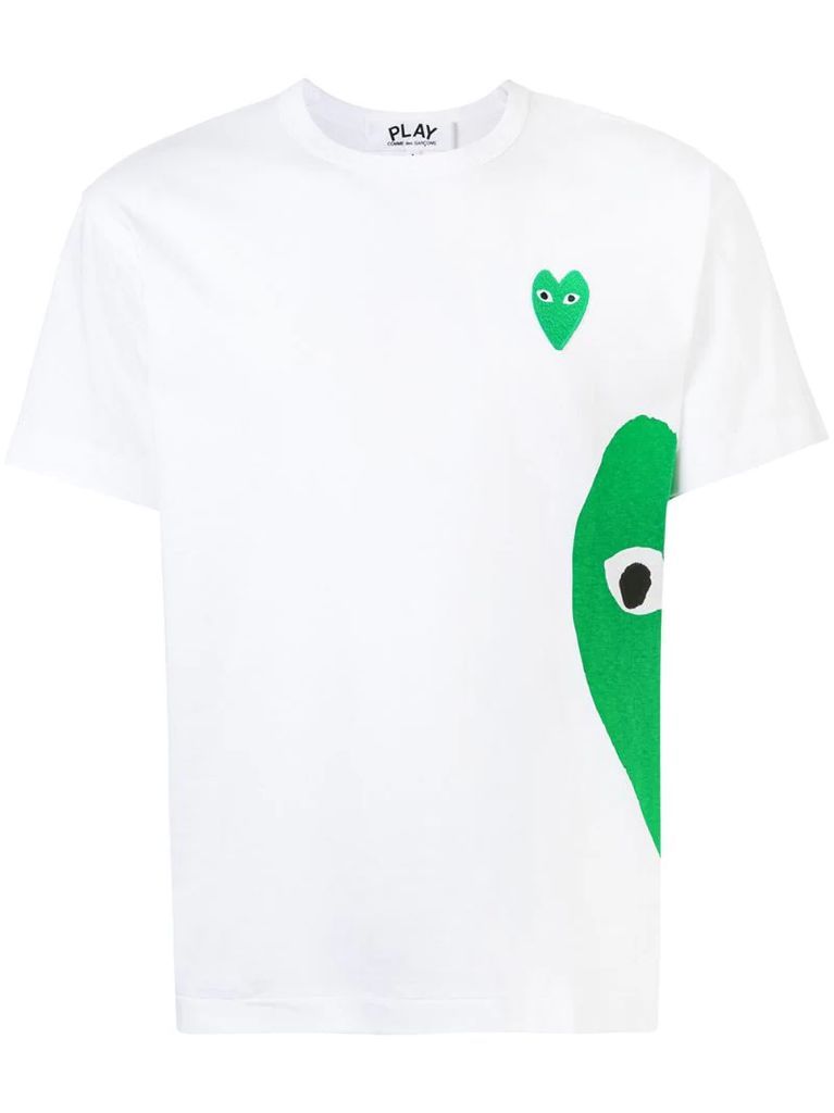 half heart print logo T-shirt