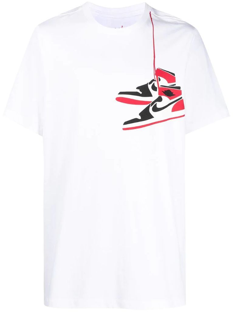 sneaker print T-shirt
