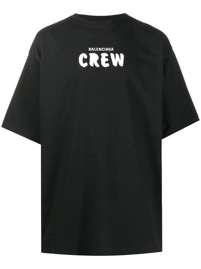 Crew print oversized T-shirt
