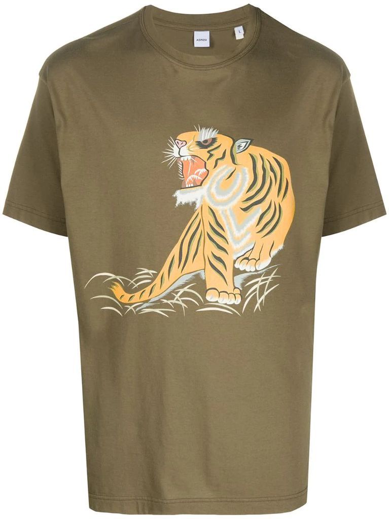 tiger print T-shirt