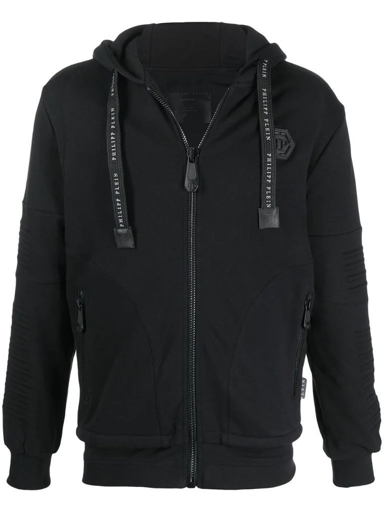 Istitutional zip-up cotton hoodie