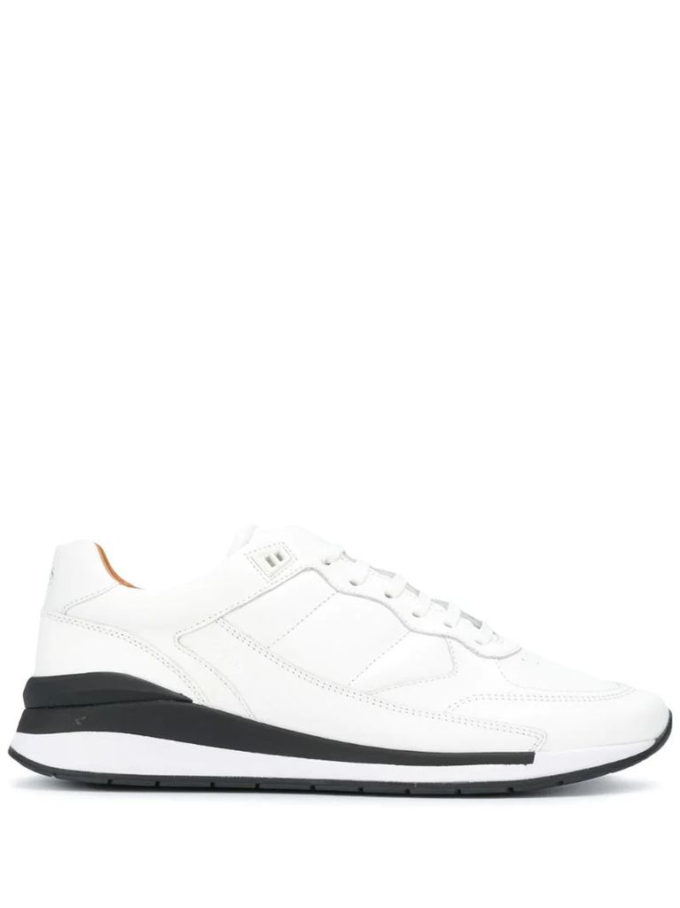 stitched trim low-top sneakers