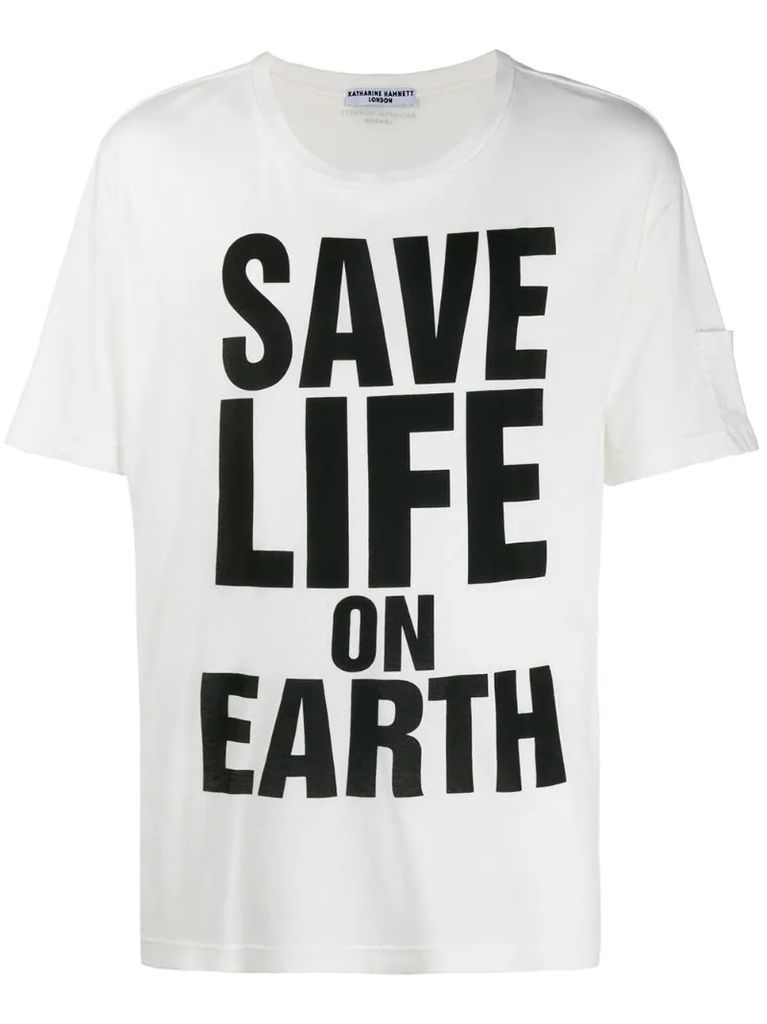 Save Life On Earth print T-shirt