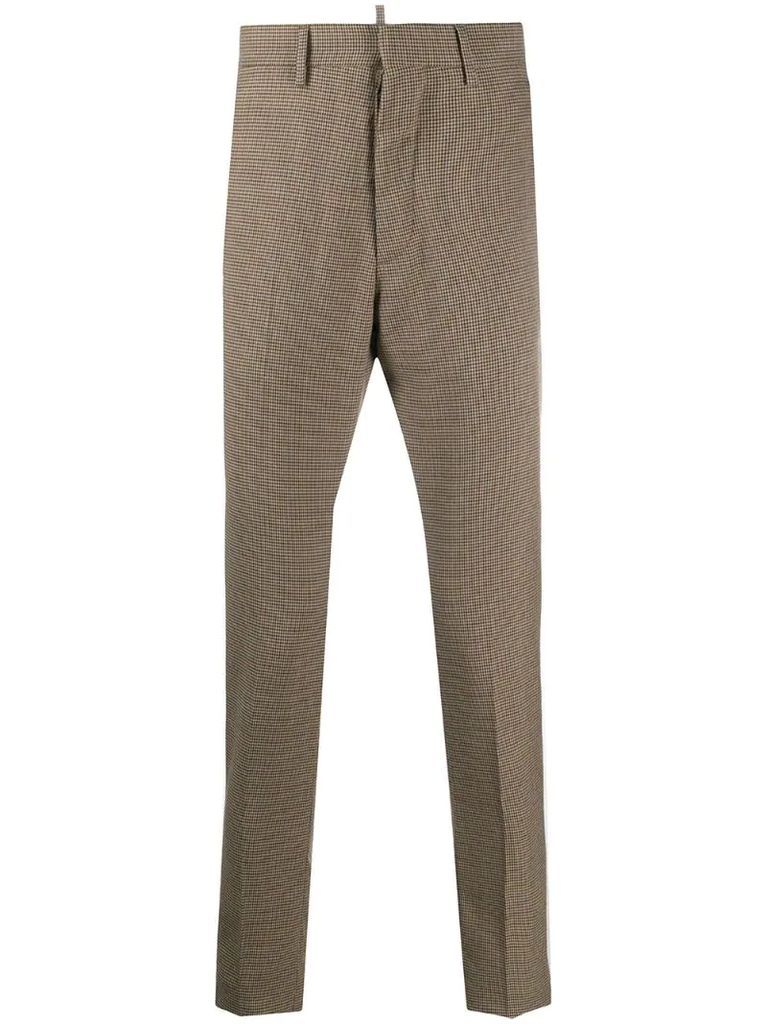 houndstooth tailored trousers