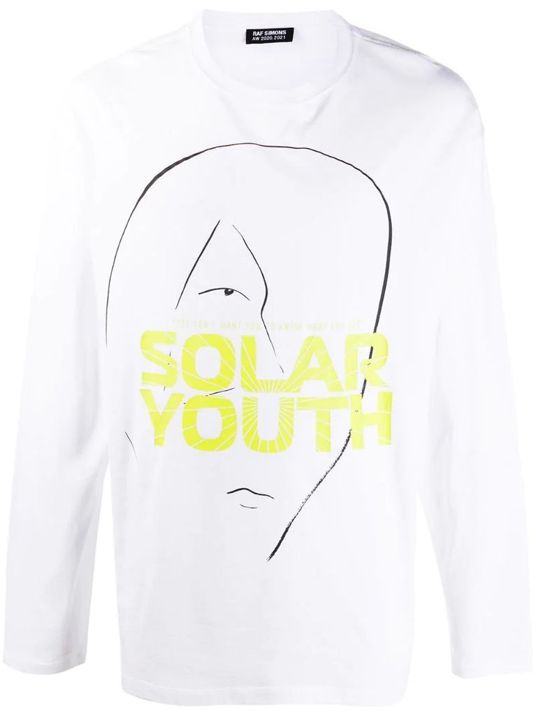 Solar Youth print long-sleeved T-shirt