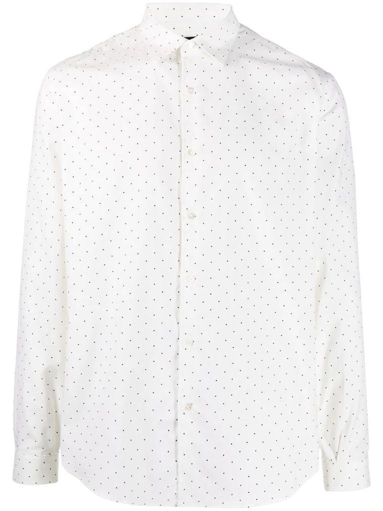 pindot print shirt