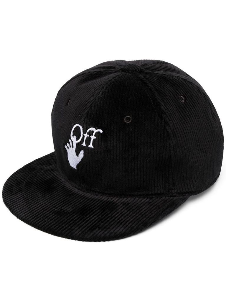 embroidered-logo snapback cap