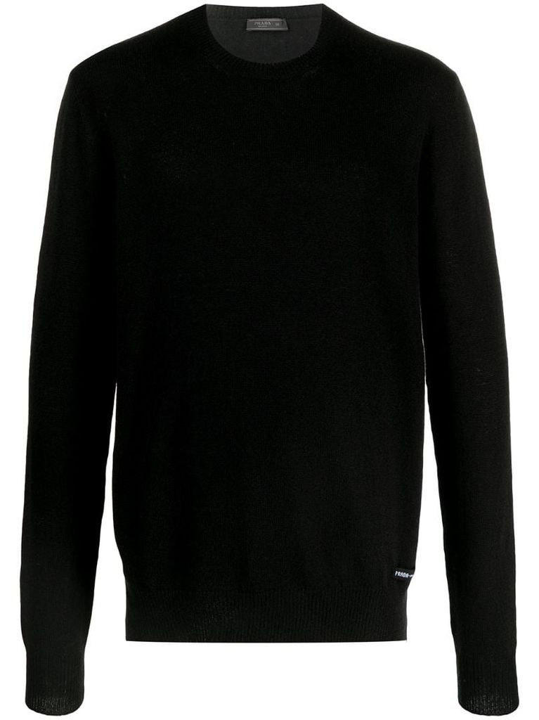 knitted crew neck jumper