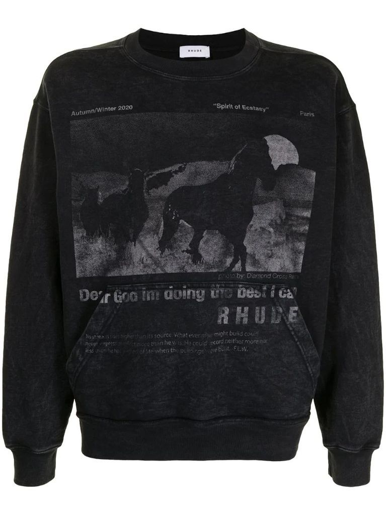 graphic-print sweatshirt