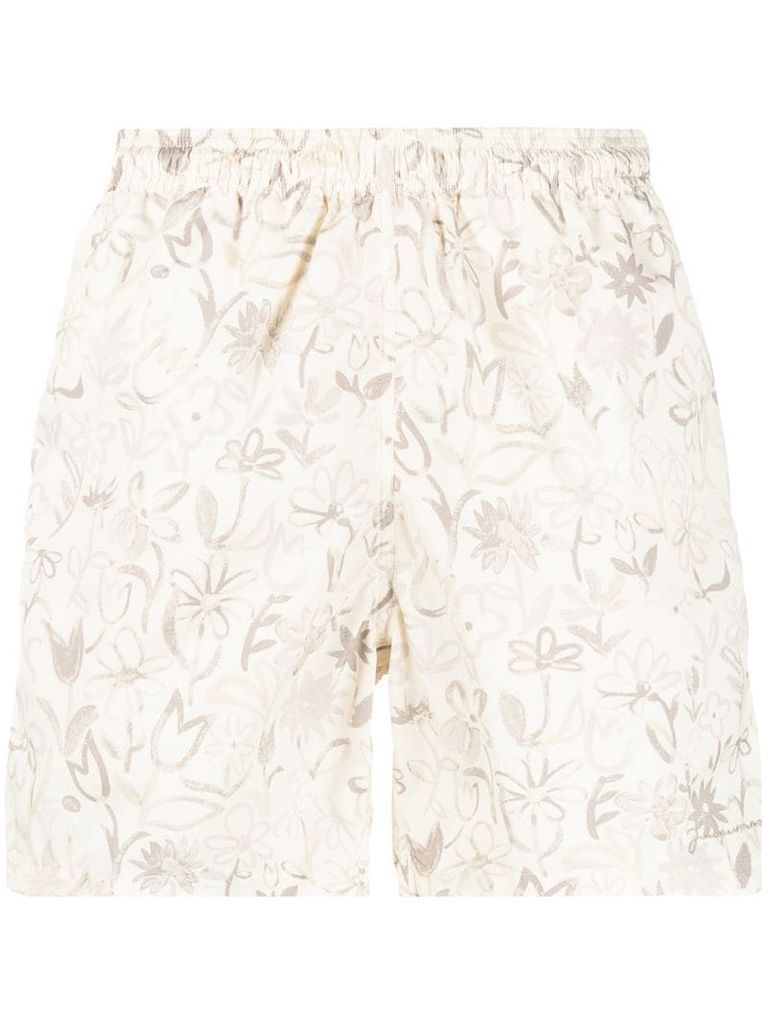 light floral print shorts