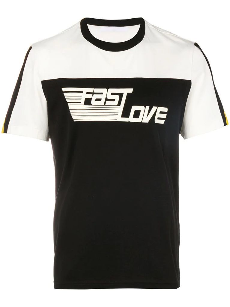 fast love print T-shirt