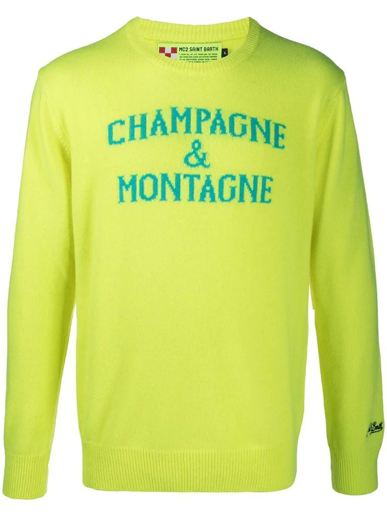 Champagne & Montagne intarsia jumper