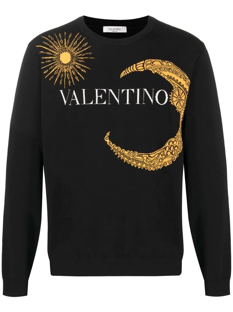 moon logo printed sweatshirt
