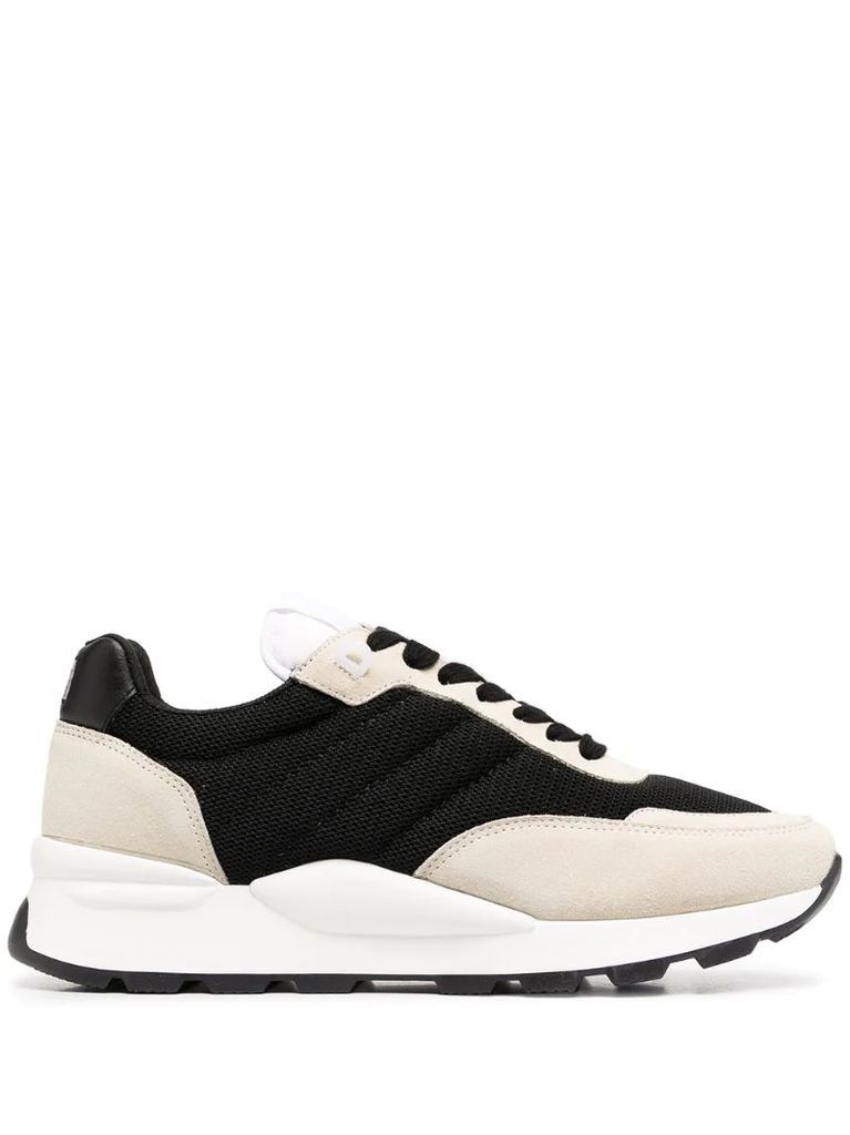panelled low-top sneakers