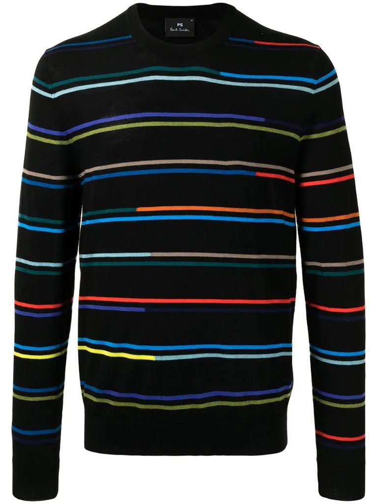striped knit merino wool jumper
