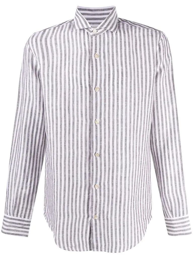 vertical striped linen shirt