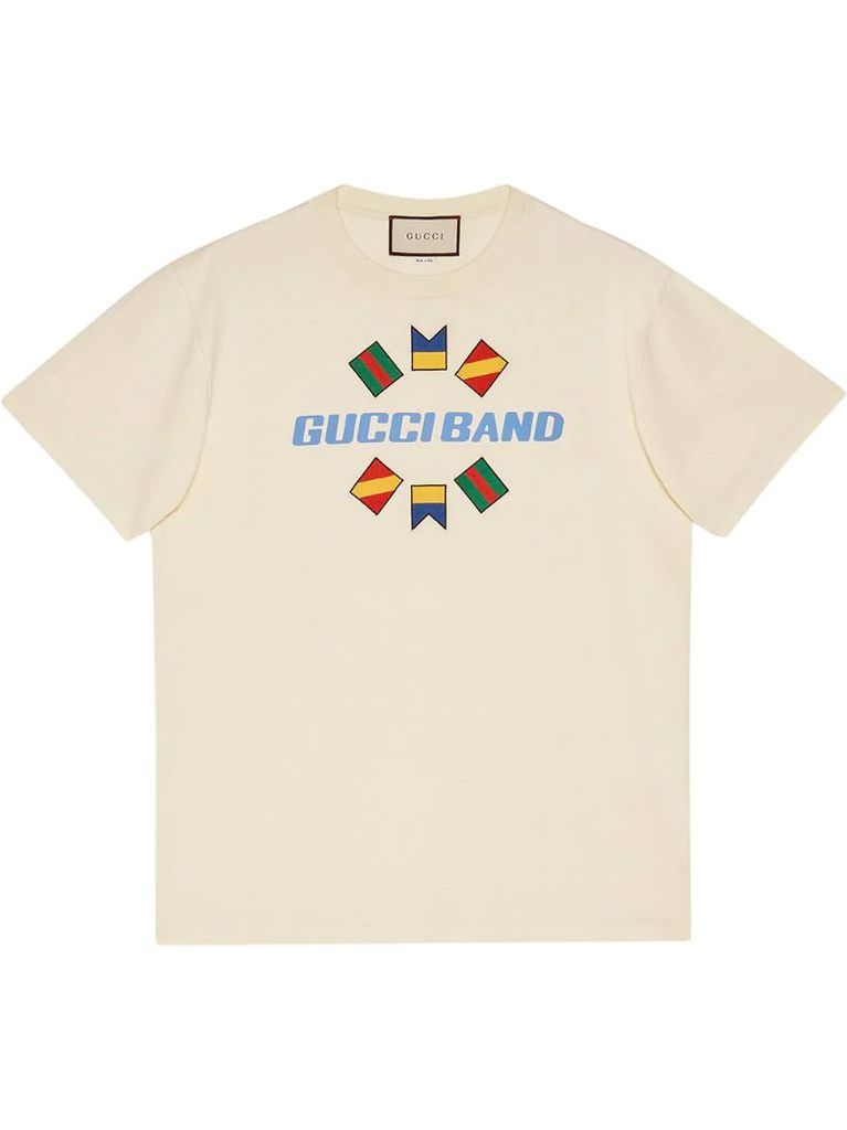 Band print T-shirt