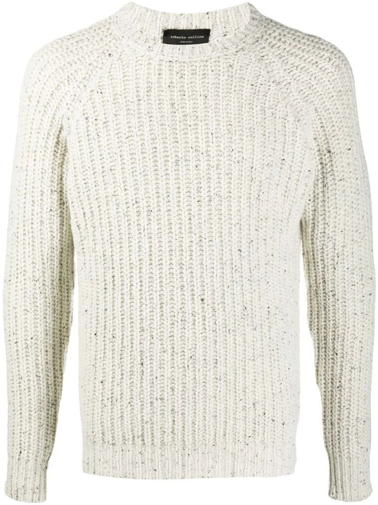 ribbed-knit jumper
