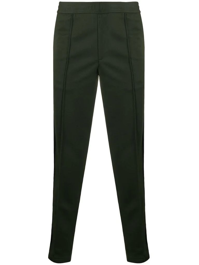 side panelled tapered trousers