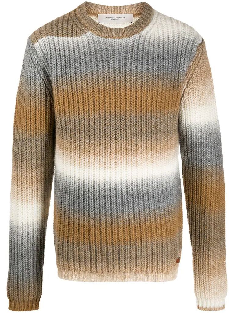 ombré stripe knit jumper