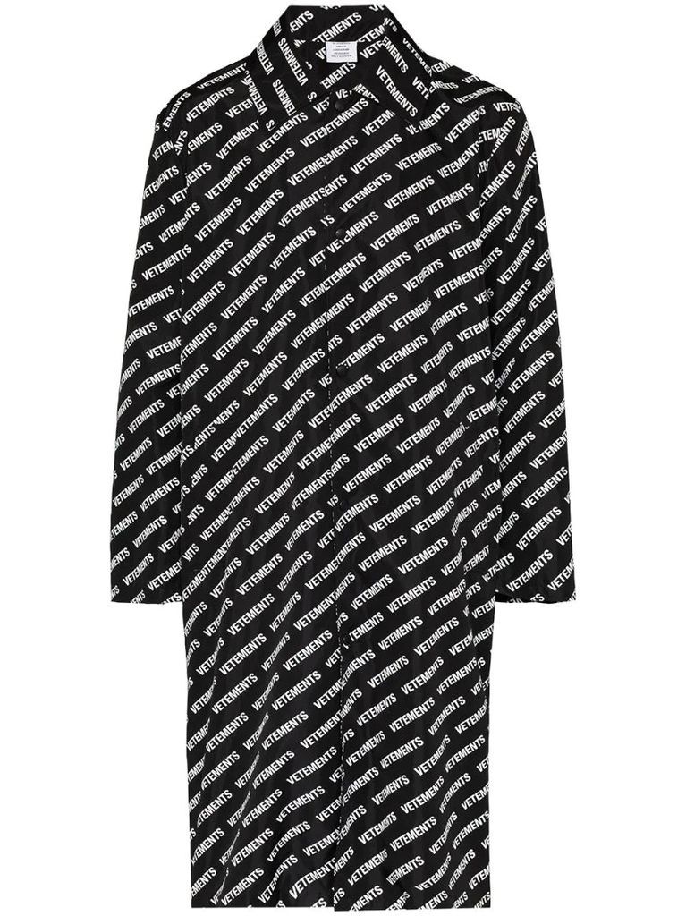logo print raincoat