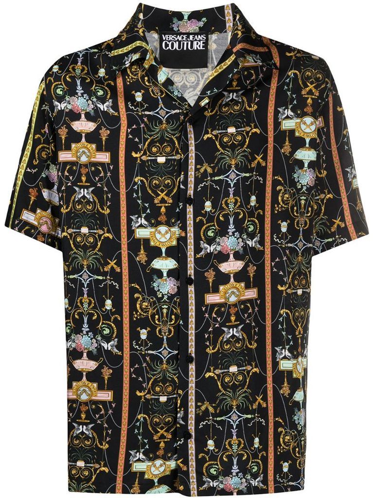 signature baroque print shirt