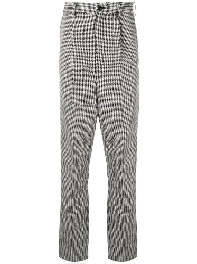 high-rise Houndstooth trousers