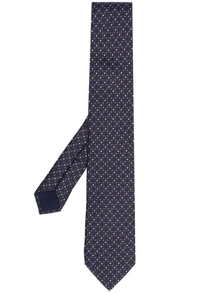 micro-motif silk tie
