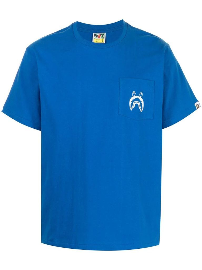 shark-print T-shirt