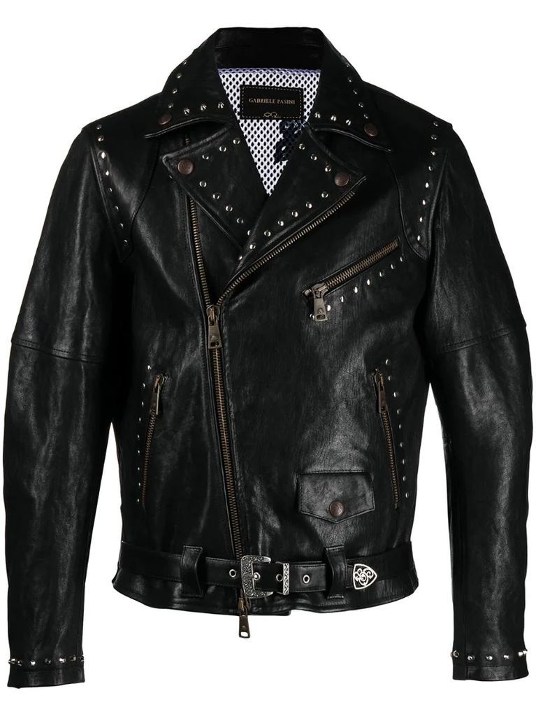 studded biker jacket
