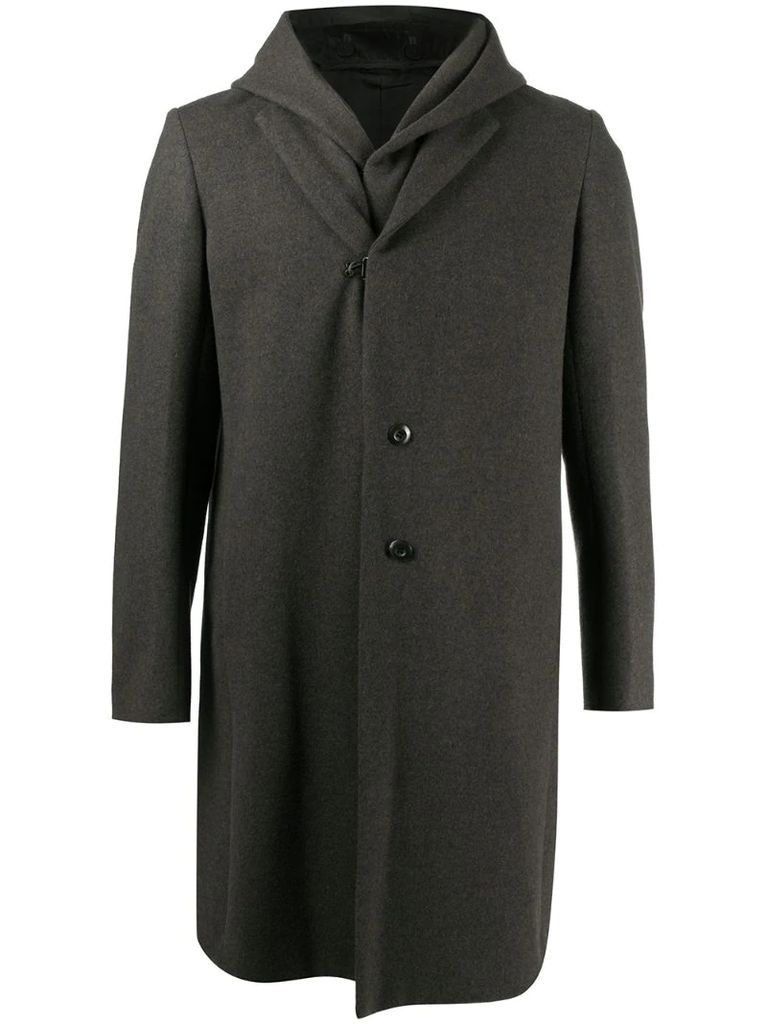 double-layer single-breasted coat