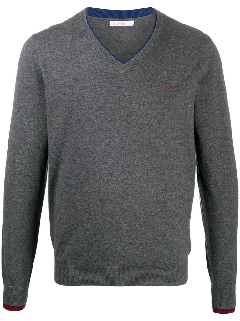 layered-neck sweater
