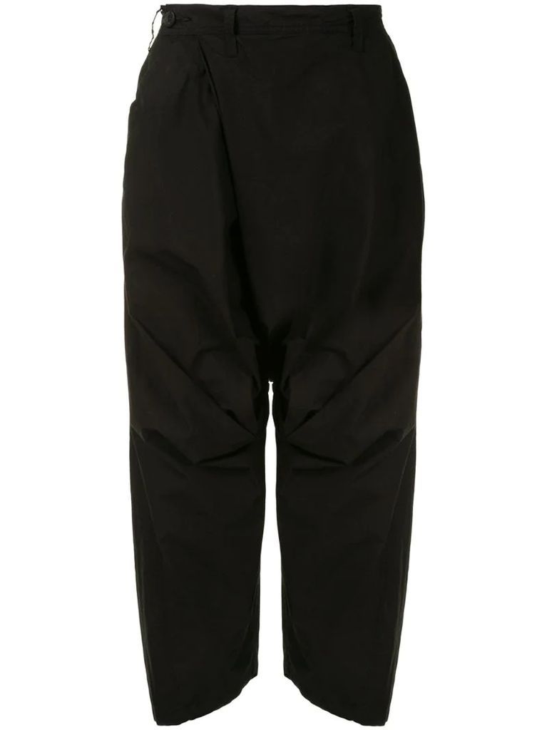twisted tapered-leg trousers